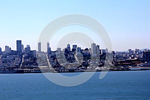 Panorama of San Francisco and Bay Bridge taken from Treasure Island