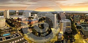 Panorama of San Jose California Downtown photo