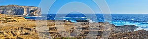 Panorama of San Lawrenz coast of Gozo Island, Malta