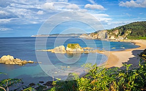 Panorama of San Roman del Valle beach