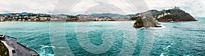 Panorama of San Sebastian bay in Basque Country, Spain