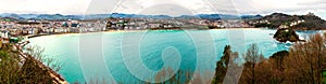 Panorama of San Sebastian bay in Basque Country, Spain