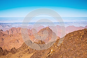 Panorama Sand desert Sinai, Egypt, Africa