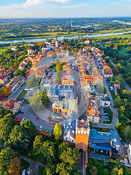 Panorama of Sandomierz in Poland