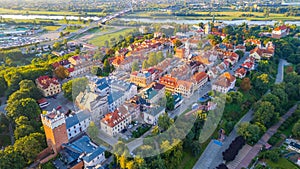 Panorama of Sandomierz in Poland