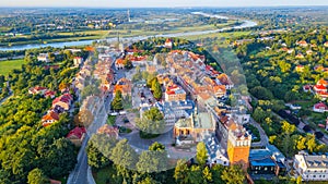 Panorama of Sandomierz in Poland