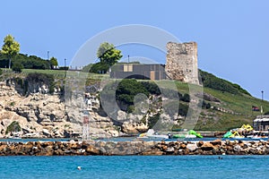 Panorama of Sani beach, Kassandra, Chalkidiki, Greece