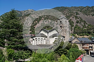 A panorama of Sant Esteve Church in Andorra la Vella.