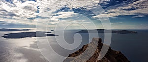 Panorama of the Santorini volcano