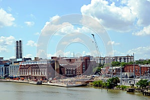 Panorama of the Savannah, Georgia.