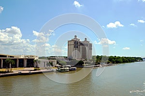 Panorama of the Savannah, Georgia.