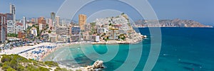 Panorama of scenic bay in Benidorm photo