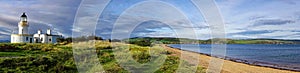 Panorama of Scottish Lighthouse and Bay