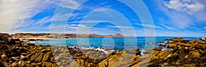 A panorama of the Sea of Cortez