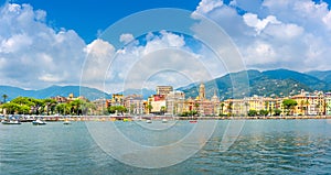 Panorama of the seafront at amalfi coast