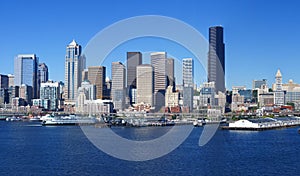 Panorama - Seattle waterfront skyline,