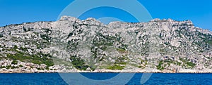 Panorama of section of Calanques National Park, south France