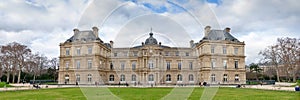 Panorama of the Senate in the Jardin du Luxembourg Luxembourg gardens in Paris France