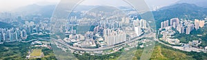 Panorama of Shatin area, new territories of North Hong Kong