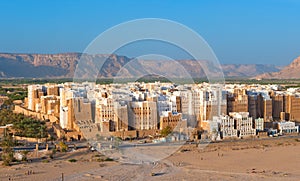 Panorama of Shibam, Hadhramaut province, Yemen photo