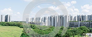 Panorama shot of HDB condominiums in Singapore