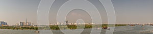 Panorama shot over Song Sai Gon river of new Ho Chi Minh City, Vietnam