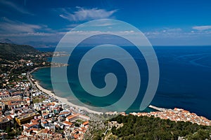 Panorama of the sicilian coastline near Cefalu