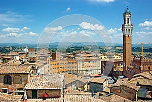 Panorama of Siena, Italy