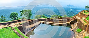 Panorama of Sigiriya cistern