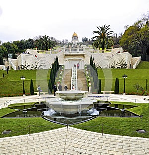 2_Panorama of the site of The Bahai gardens .