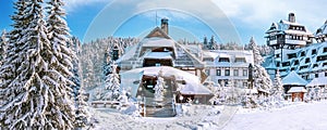 Panorama of ski resort Kopaonik, Serbia in winter