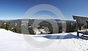 Panorama of ski resort Pamporovo