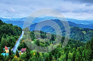 Austrian Alps panorama at Semmering 2