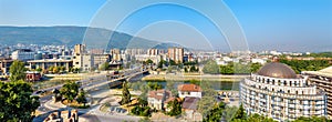 Panorama of Skopje from the fortress