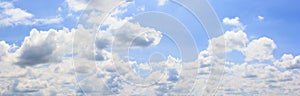 Panorama sky and cloud background.