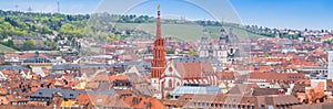 Panorama Skyline from WÃ¼rzburg in bavaria