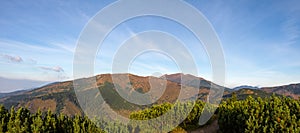 Panorama of Slovak Low Tatras mountains