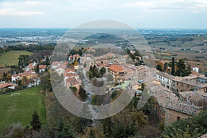 Panorama of small idyllic italian town