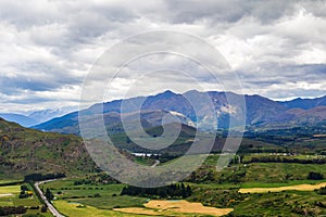 Panorama of South Island. Near QueenstÃÂ¾wn. New Zealand