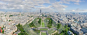 Panorama of southeastern part of Paris from the Eiffel Tower