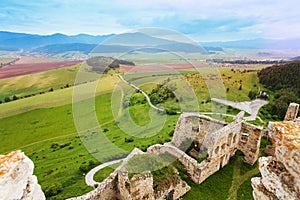 Panorama of Spis castle ruins