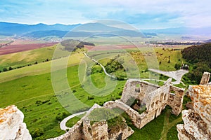 Panoráma zrúcaniny Spišského hradu