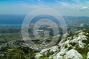 Panorama of the Split town in Croatia