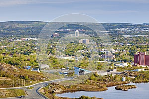 Panorama of St. John`s with Confederation Building