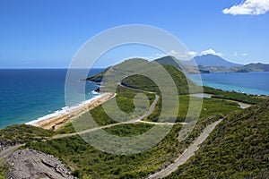 Panorama of St Kitts and Nevis, Caribbean