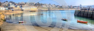 Panorama St Mawes harbour Cornwall Roseland Peninsula Cornish south coast in HDR photo