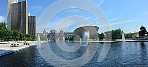 Panorama of State government buildings in Albany, New York