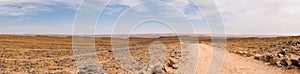 Panorama of a street leading to the horizon, Morocco