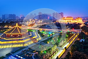 Panorama of Sui and Tang Dynasty Ruins Park, Luoyang City, Henan Province, China