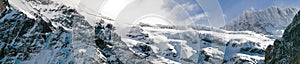 Panorama of summit of jungfrau - top of Europe